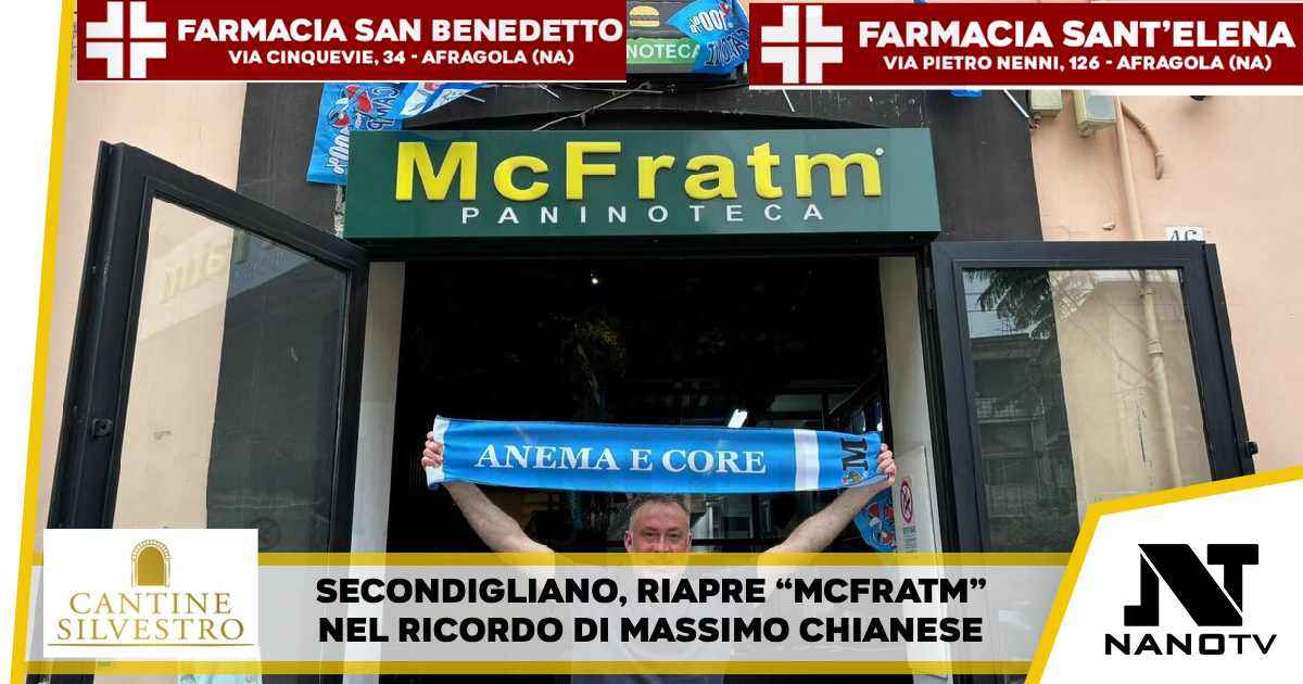 A Secondigliano riapre il pub “McFratm” in memoria di Massimo Chianese, tifoso del Napoli scomparso tragicamente
