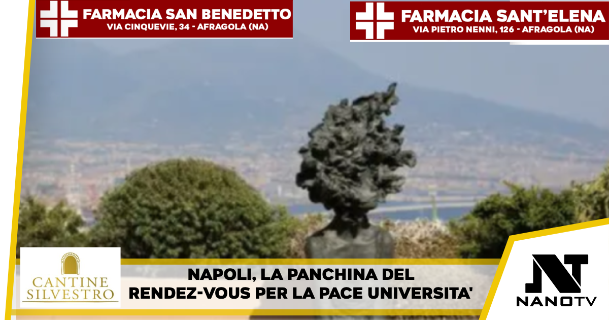 Napoli la panchina del “Rendez-vous per la pace” Università, al Suor Orsola scultura dell’artista Valérie Hadida