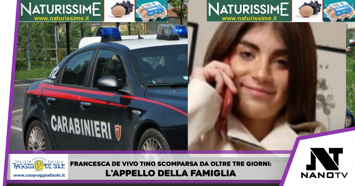 Francesca De Vivo Tino scomparsa da oltre tre giorni: l’appello della famiglia