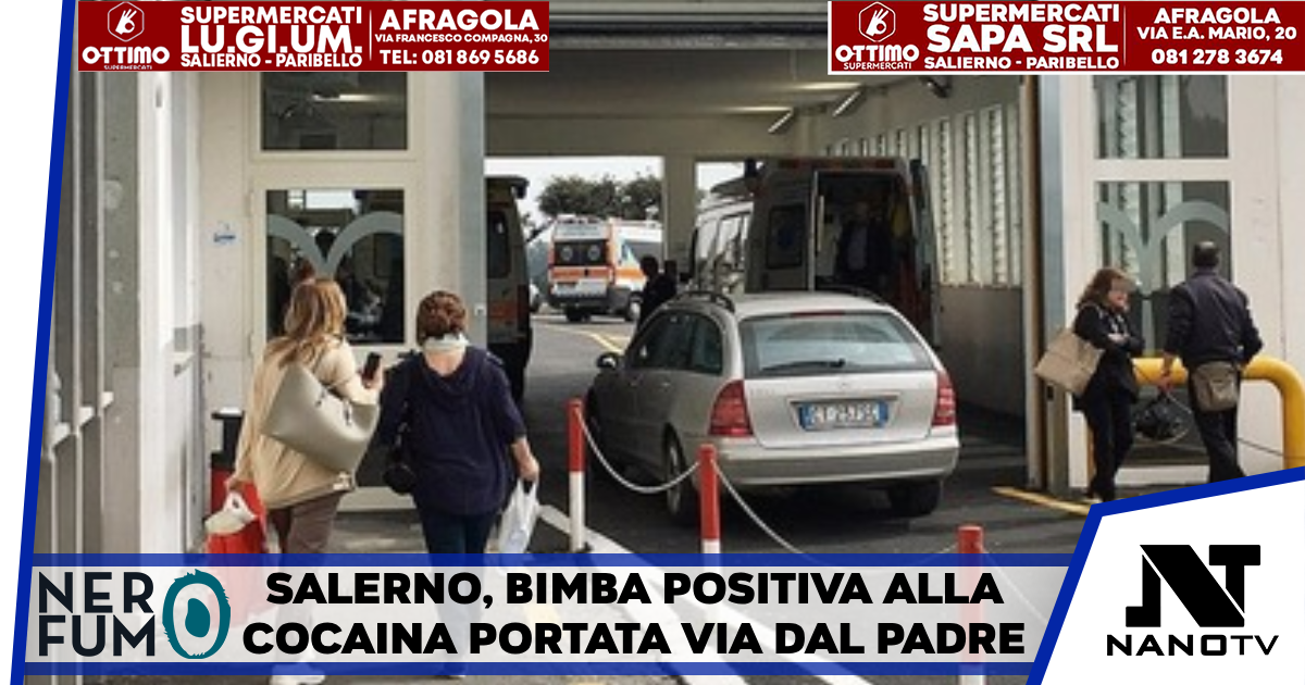 Salerno, neonata positiva alla cocaina: il padre la porta via dall’ospedale prima delle dimissioni