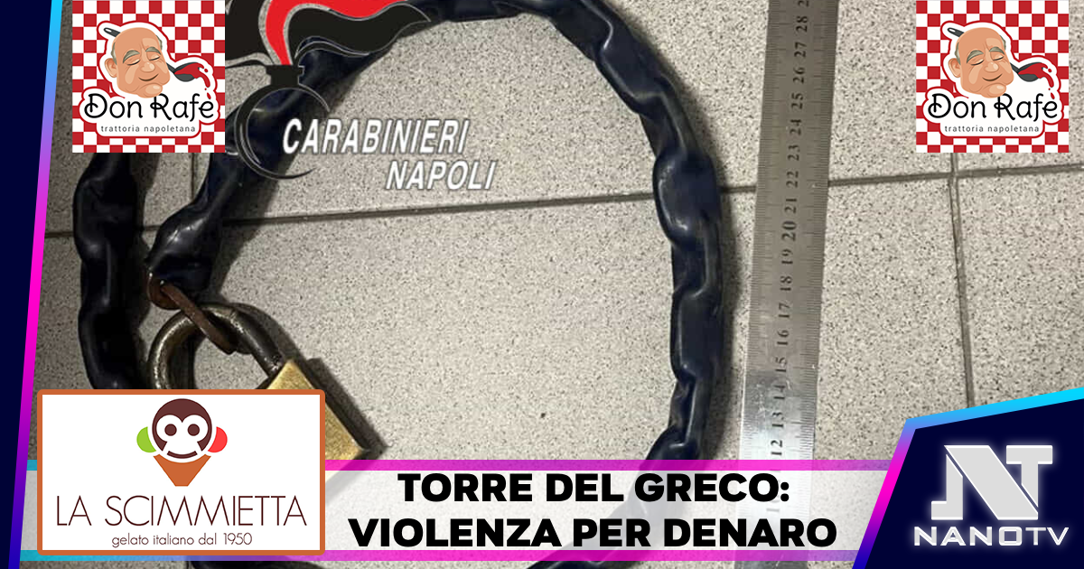 Torre del Greco, minaccia la moglie con una catena per avere 100 euro: arrestato 39enne