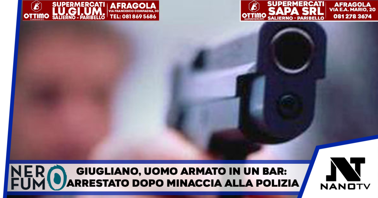 GIUGLIANO – Entra armato in un bar per cercare un rivale: arrestato 50enne pregiudicato