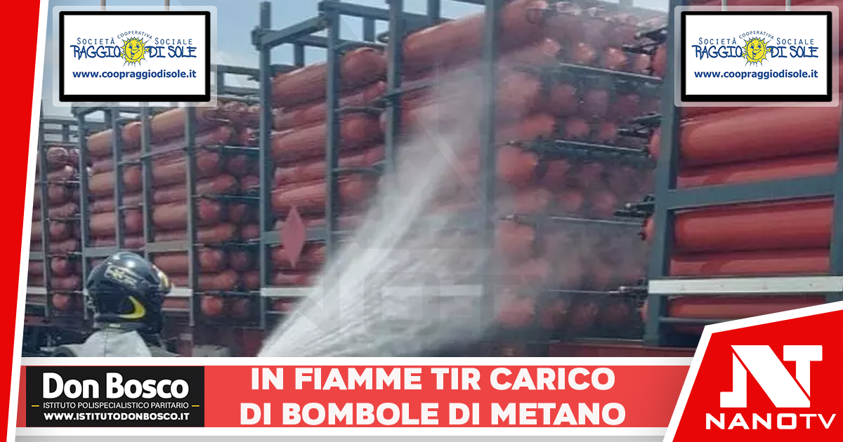 A fuoco tir carico di bombole di metano in autostrada: chiuso il tratto Capua – Caianiello