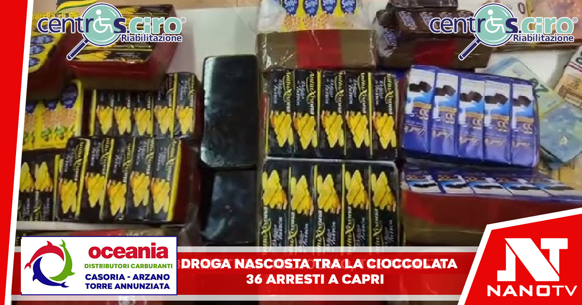 Droga nascosta tra la cioccolata, 36enne arrestato a Capri In casa aveva anche 3600 euro in contanti