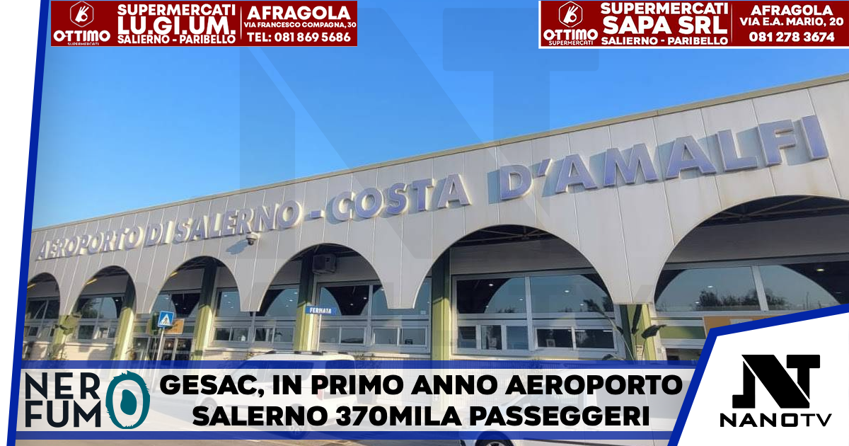 Gesac, in primo anno aeroporto Salerno 370mila passeggeri ‘Numero importante per piccolo scalo, ottimisti per futuro’