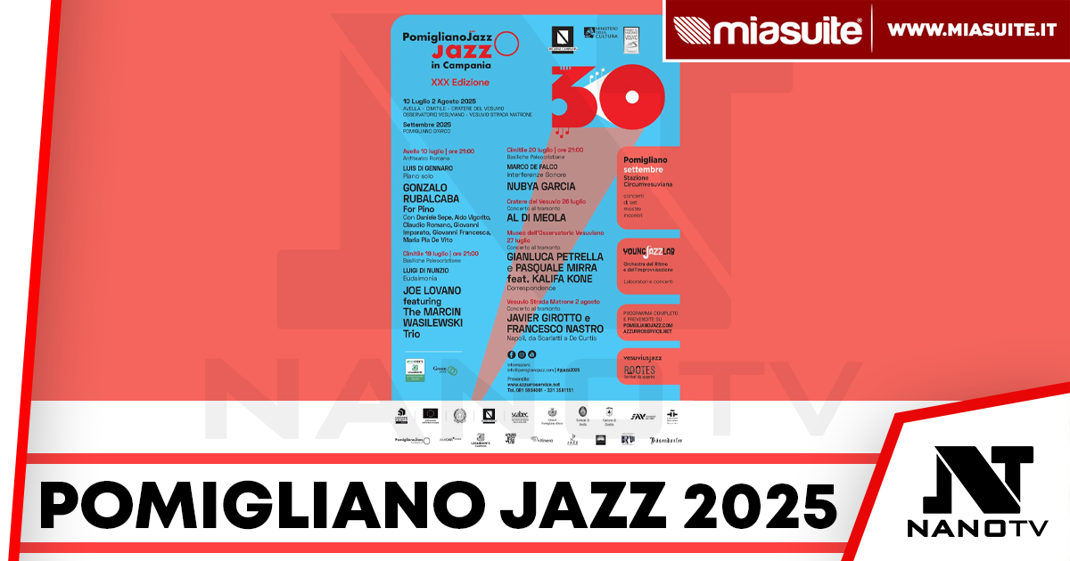 Pomigliano Jazz festeggia 30 anni tra musica, luoghi unici e sostenibilità