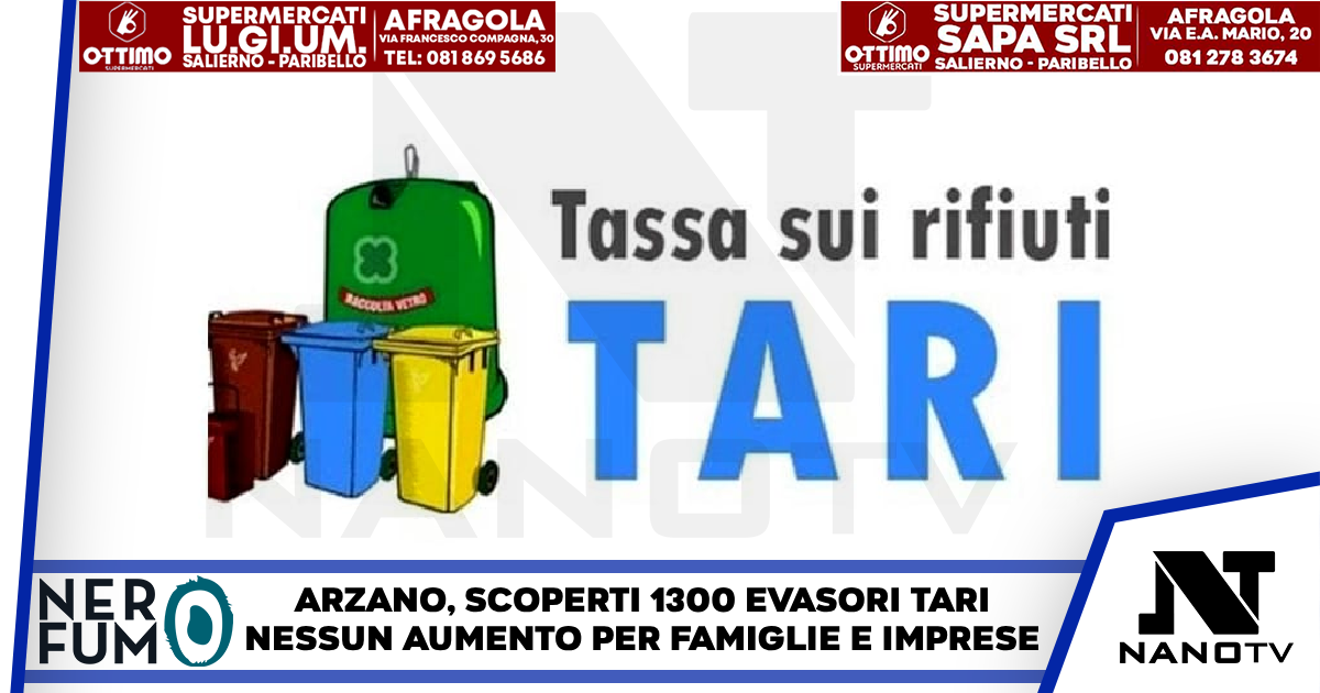 Arzano, scoperti 1.300 evasori TARI: nessun aumento per famiglie e imprese