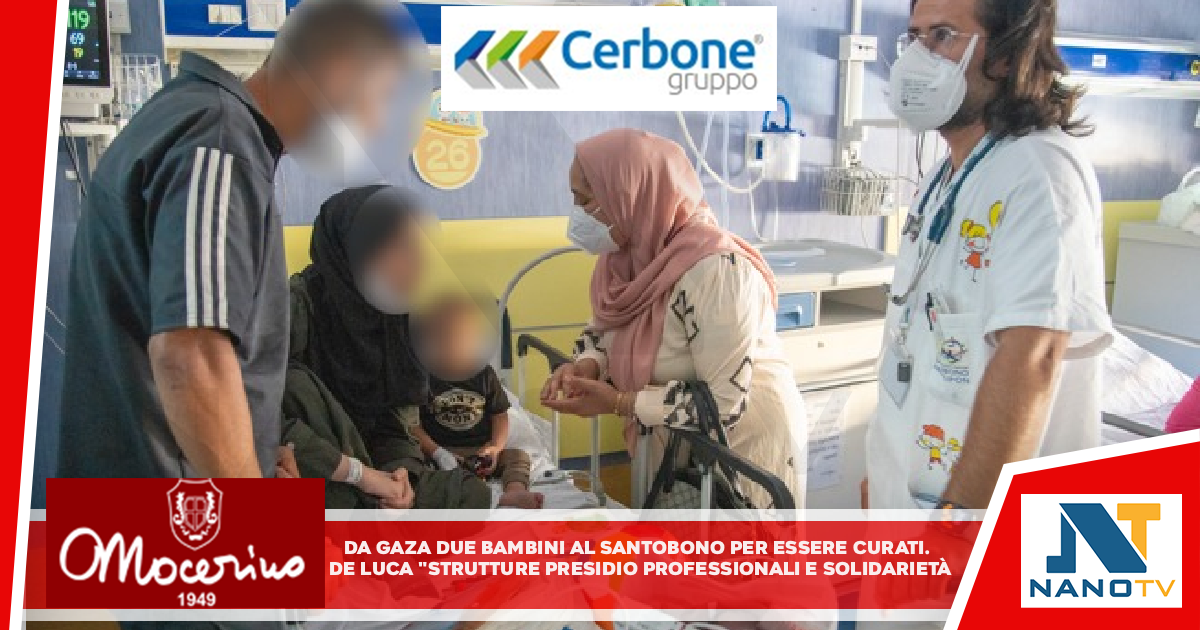 Da Gaza due bambini al Santobono di Napoli per essere curati De Luca: “strutture presidio professionalità e solidarietà’