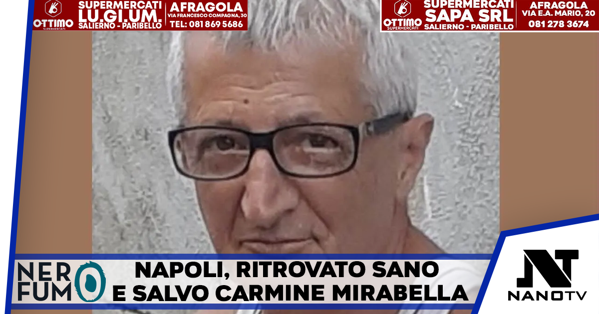 Napoli, ritrovato il 67enne scomparso: è tornato a casa sano e salvo