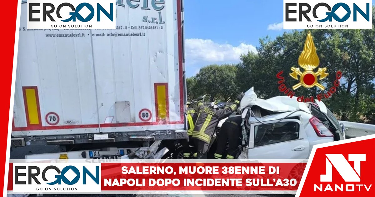 Salerno, muore 38enne di Napoli dopo incidente sull’A30 Caserta-Salerno