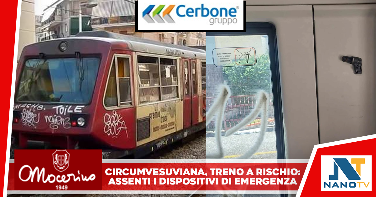Circumvesuviana, passeggeri segnalano gravi problemi di sicurezza su un treno Sorrento-Napoli