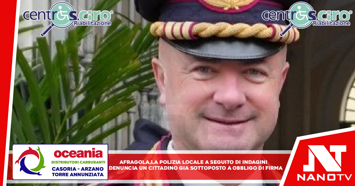 CITTA’ DI AFRAGOLA – LA POLIZIA LOCALE A SEGUITO DI INDAGINI DENUNCIA UN CITTADINO, GIA’ SOTTOPOSTO ALL’OBBLIGO DI FIRMA, PER FURTO DI PEZZI DI AUTO.