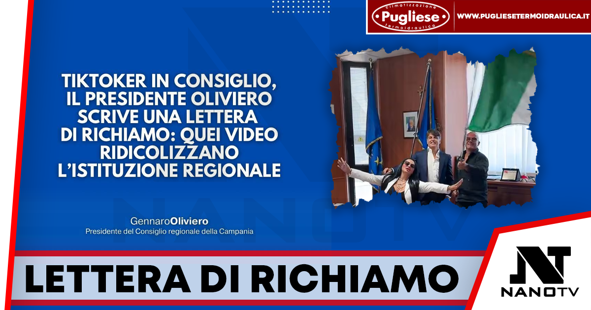 TikToker in Consiglio regionale, il Presidente Oliviero interviene: “Profondo biasimo, non si ripeta più”