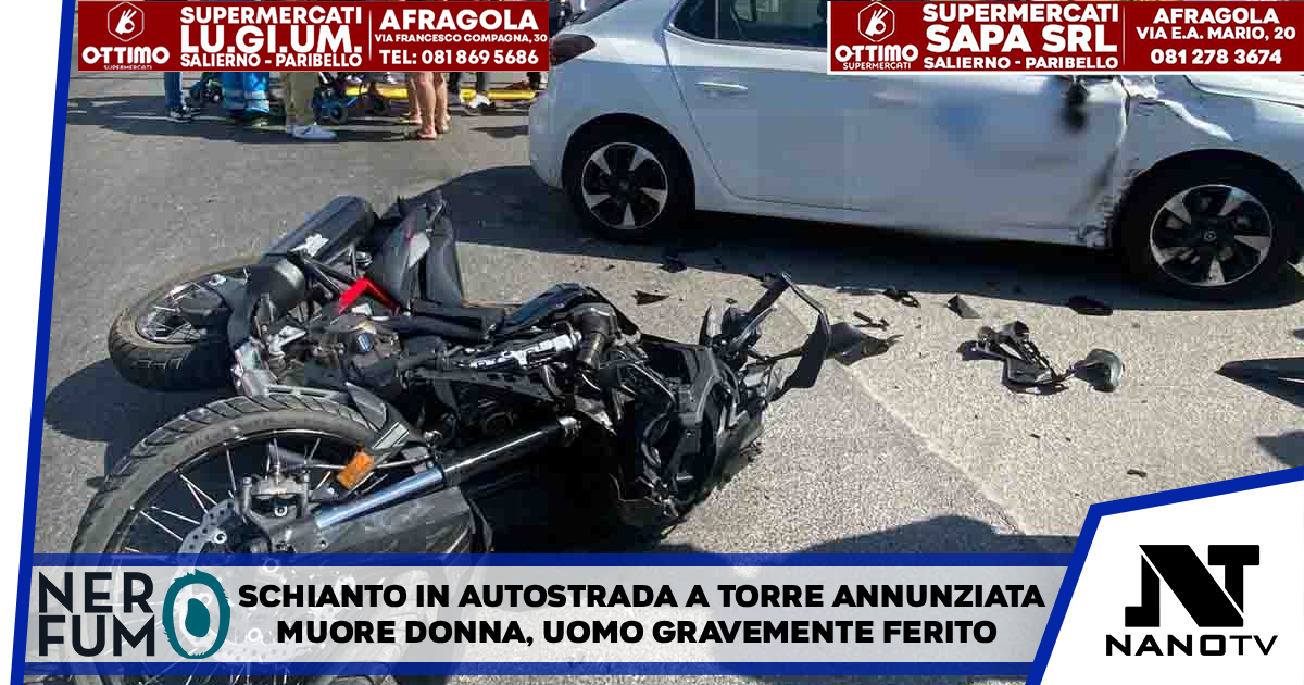 Torre Annunziata Scavi, grave incidente all’uscita dell’autostrada: morta una donna