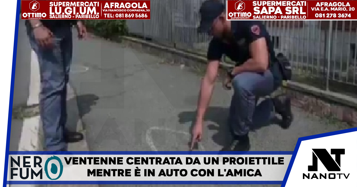 Ventenne centrata da proiettile mentre è in auto con l’amica