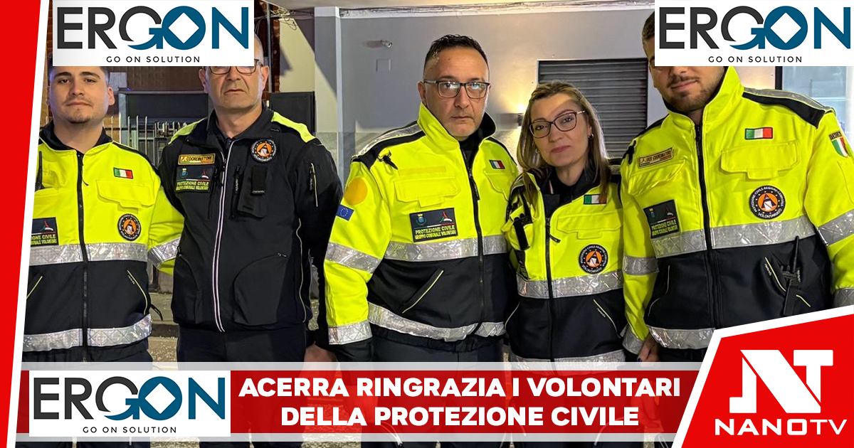 Acerra, il sindaco ringrazia i volontari della Protezione Civile: “La città è fiera di voi”