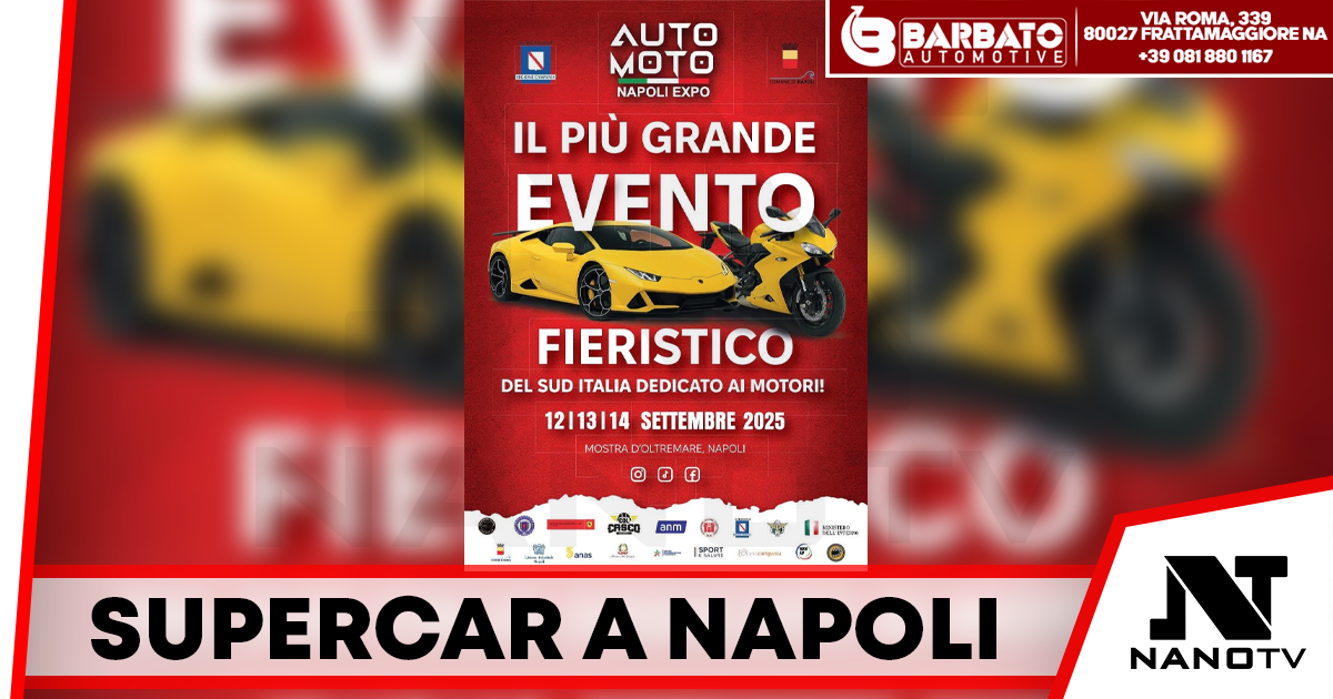 Motori e supercar alla Mostra d’Oltremare: arriva “Auto Moto Napoli Expo”