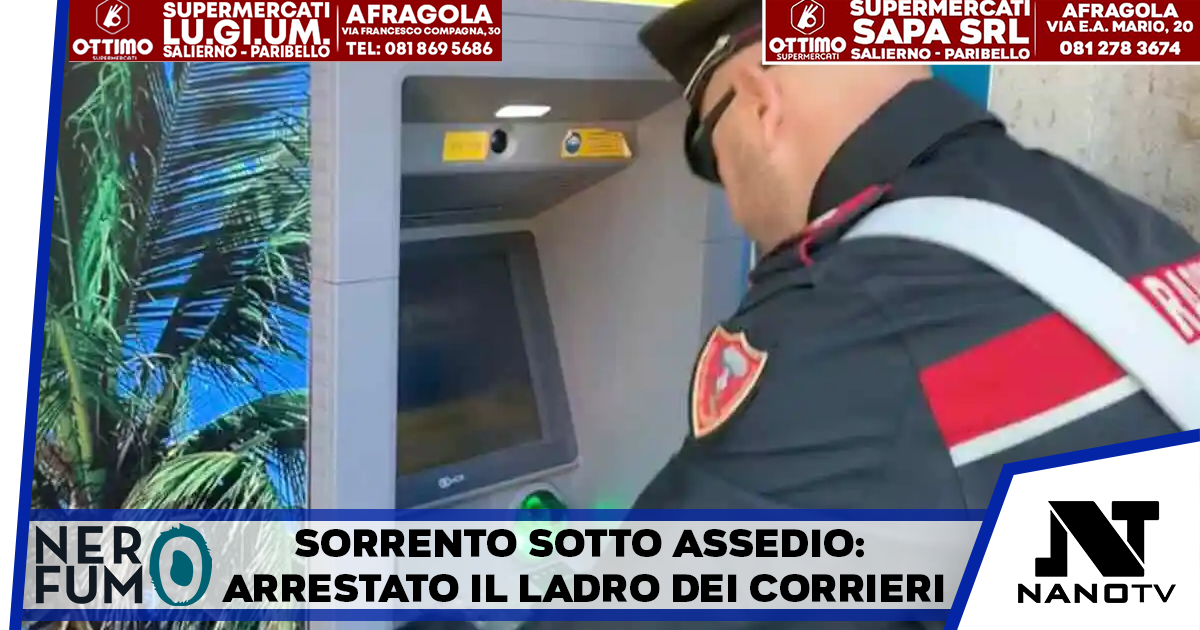 Sorrento, raffica di furti ai corrieri: arrestato ladro seriale