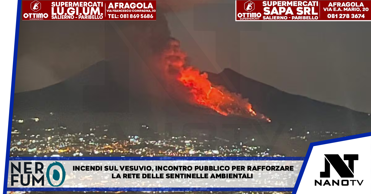 Incendi sul Vesuvio, incontro pubblico per rafforzare la rete delle sentinelle ambientali