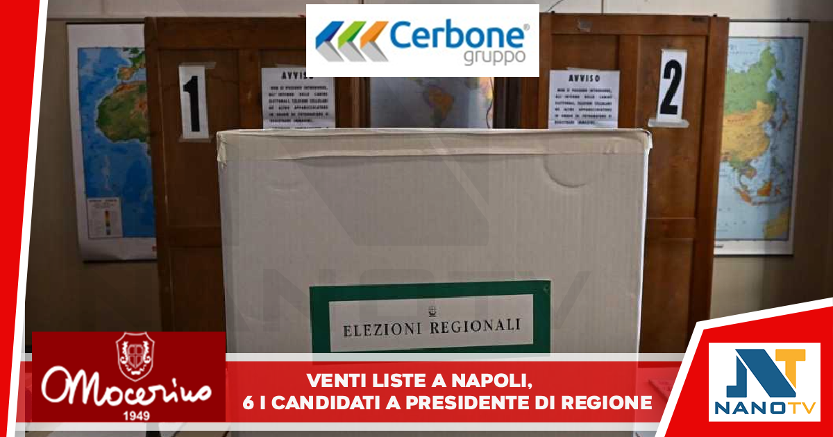 Venti liste a Napoli, 6 i candidati a presidente di Regione 8 liste a testa per Roberto Fico ed Edmondo Cirielli