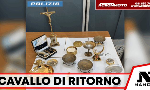 Napoli, 38enne fermato dalla Polizia di Stato dopo aver chiesto 2000 euro per restituire oggetti sacri rubati