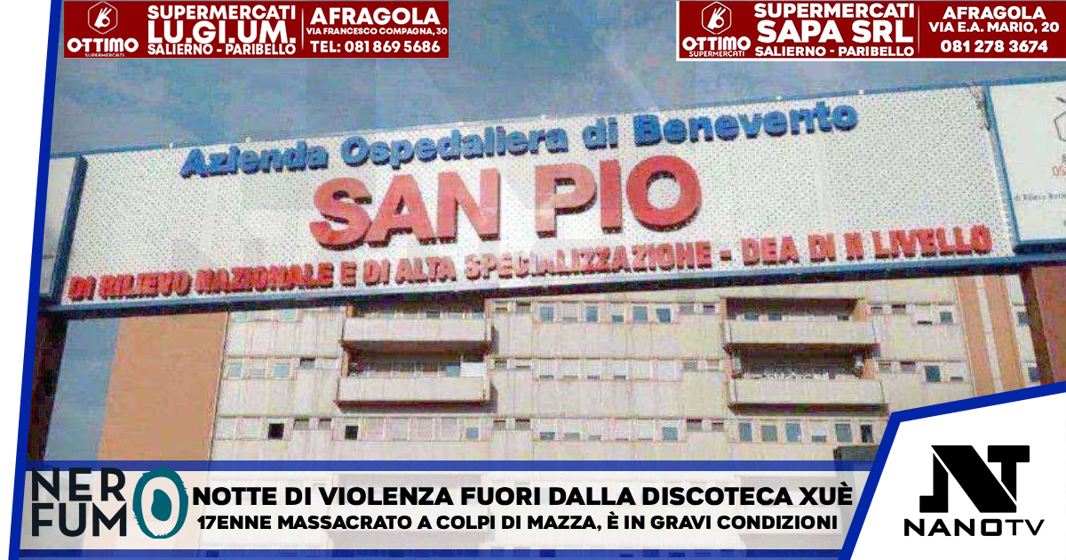 Notte di violenza fuori dalla discoteca Xuè: 17enne massacrato a colpi di mazza, è in rianimazione