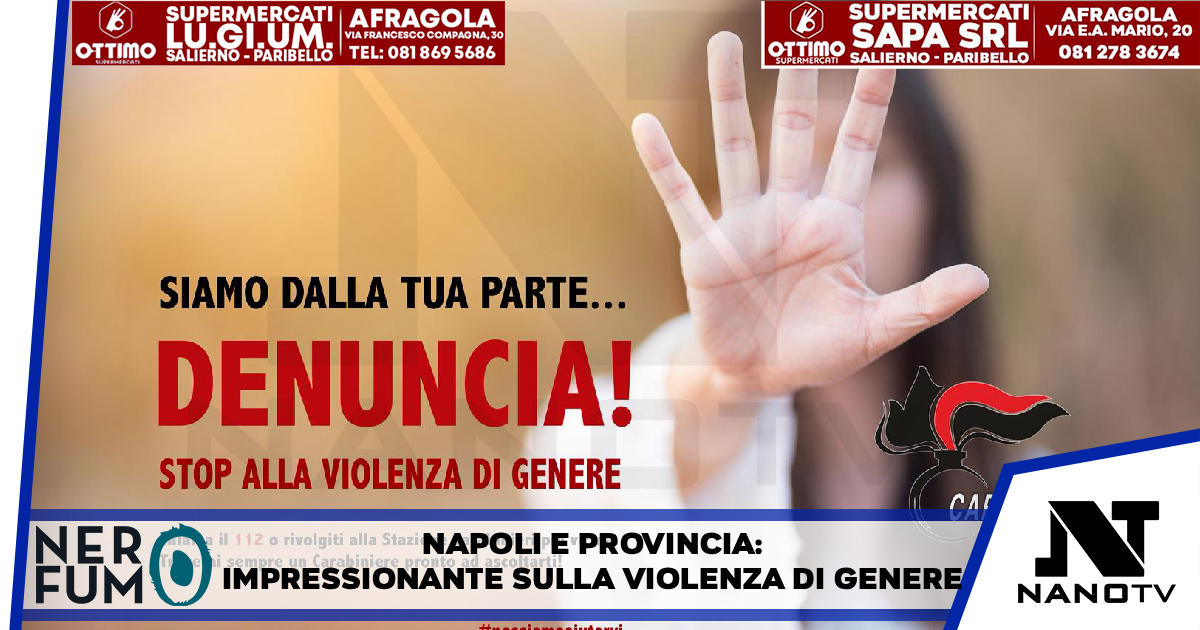 *Napoli e provincia: Numeri impressionanti sulla Violenza di genere.
