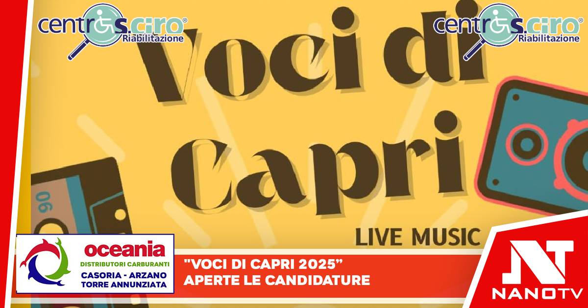 “Voci di Capri 2025” – Aperte le candidature per la serata musicale di Anacapri