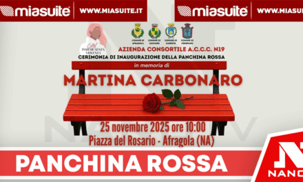 Afragola, una panchina rossa per Martina Carbonaro: cerimonia il 25 novembre
