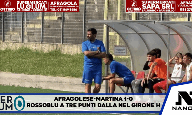Afragolese-Martina 1-0, rossoblù a tre punti dalla vetta del girone H