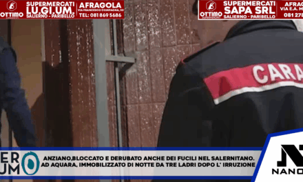 Anziano bloccato e derubato anche dei fucili nel Salernitano Ad Aquara, immobilizzato di notte da tre ladri dopo l’irruzione