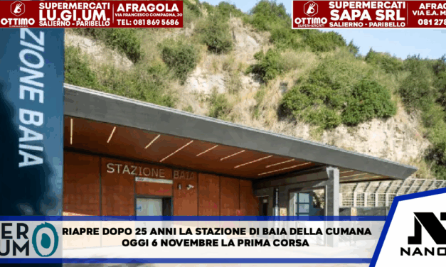 Riapre dopo 25 anni la stazione di Baia della Cumana: oggi 6 novembre la prima corsa