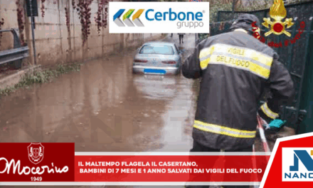 Il maltempo flagella il casertano: bambini di 7 mesi e 1 anno salvati dai vigili del fuoco