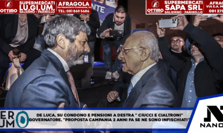 De Luca, su condono e pensioni a destra ‘ciucci e cialtroni’ Governatore,’proposta Campania 2 anni fa se ne sono infischiati’