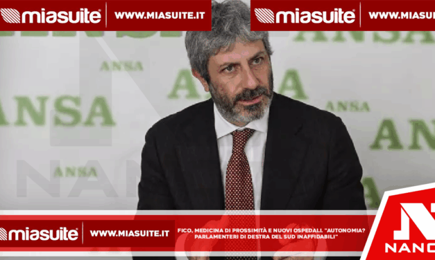 Fico, medicina di prossimità e nuovi ospedali “Autonomia? Parlamentari di destra del Sud inaffidabili”