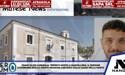 FRANCOLISE / CARINOLA. Trovato morto in Spagna, a Barcellona, il giovane scomparso Rocco Amato: nessuna certezza sulle cause della morte.