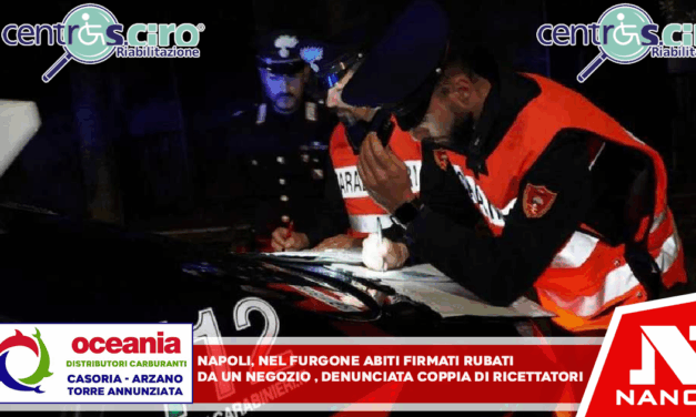 Napoli, nel furgone abiti firmati rubati da un negozio: denunciata coppia di ricettatori