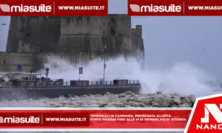 Temporali in Campania, prorogata allerta Forte pioggia fino alle 14 di domani poi si attenua