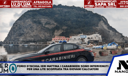 Forio d’Ischia, località Panza: ieri mattina i carabinieri sono intervenuti per una lite tra giovani calciatori
