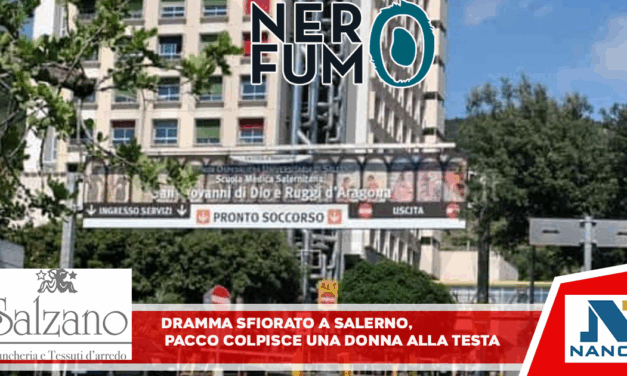 Dramma sfiorato a Salerno: pacco colpisce una donna alla testa