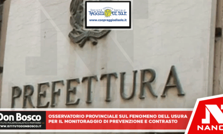 Osservatorio provinciale sul fenomeno dell’usura per il monitoraggio e l’implementazione di misure di prevenzione e contrasto