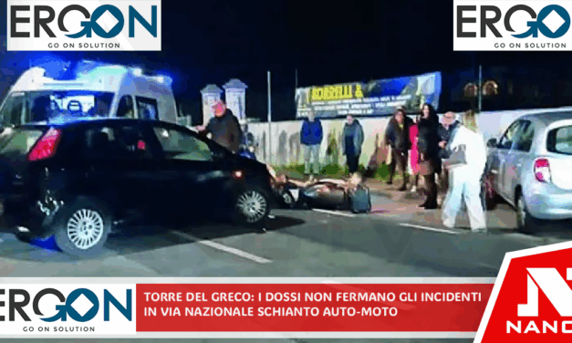 Torre del Greco, i dossi non fermano gli incidenti in via Nazionale: schianto auto-moto