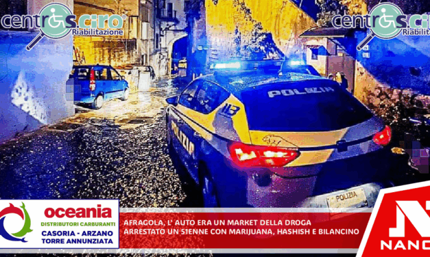 Afragola, l’auto era un market della droga: arrestato 51enne con marijuana, hashish e bilancini