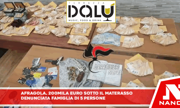 Afragola, 200mila euro sotto il materasso: denunciata famiglia di 5 persone