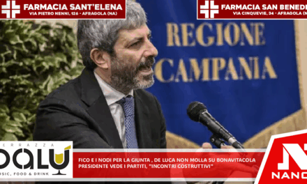 Fico e i nodi per la Giunta, De Luca non molla su Bonavitacola Presidente vede i partiti, ‘incontri costruttivi, lavoriamo per i campani’