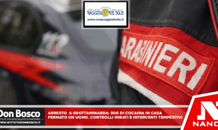 Arresto a Grottaminarda: 50 grammi di cocaina in casa, fermato un uomo Controlli mirati e interventi tempestivi