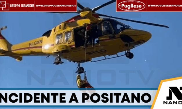 Positano, operaio precipita in un burrone: salvato con un complesso intervento di elisoccorso