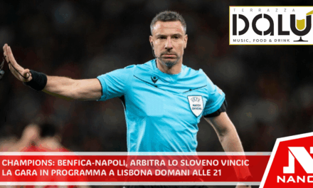 Champions: Benfica-Napoli, arbitra lo lo sloveno Vincic La gara in programma a Lisbona mercoledì alle 21