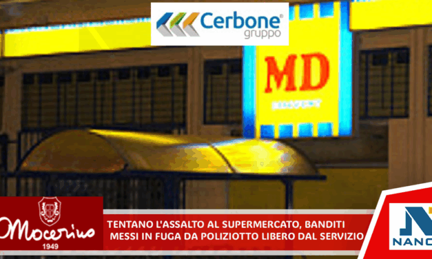 Tentano l’assalto al supermercato, banditi messi in fuga da poliziotto libero dal servizio