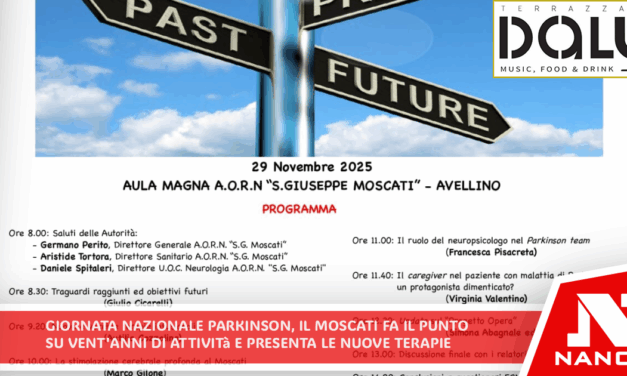 Giornata Nazionale Parkinson, il Moscati fa il punto su vent’anni di attività e presenta le nuove terapie